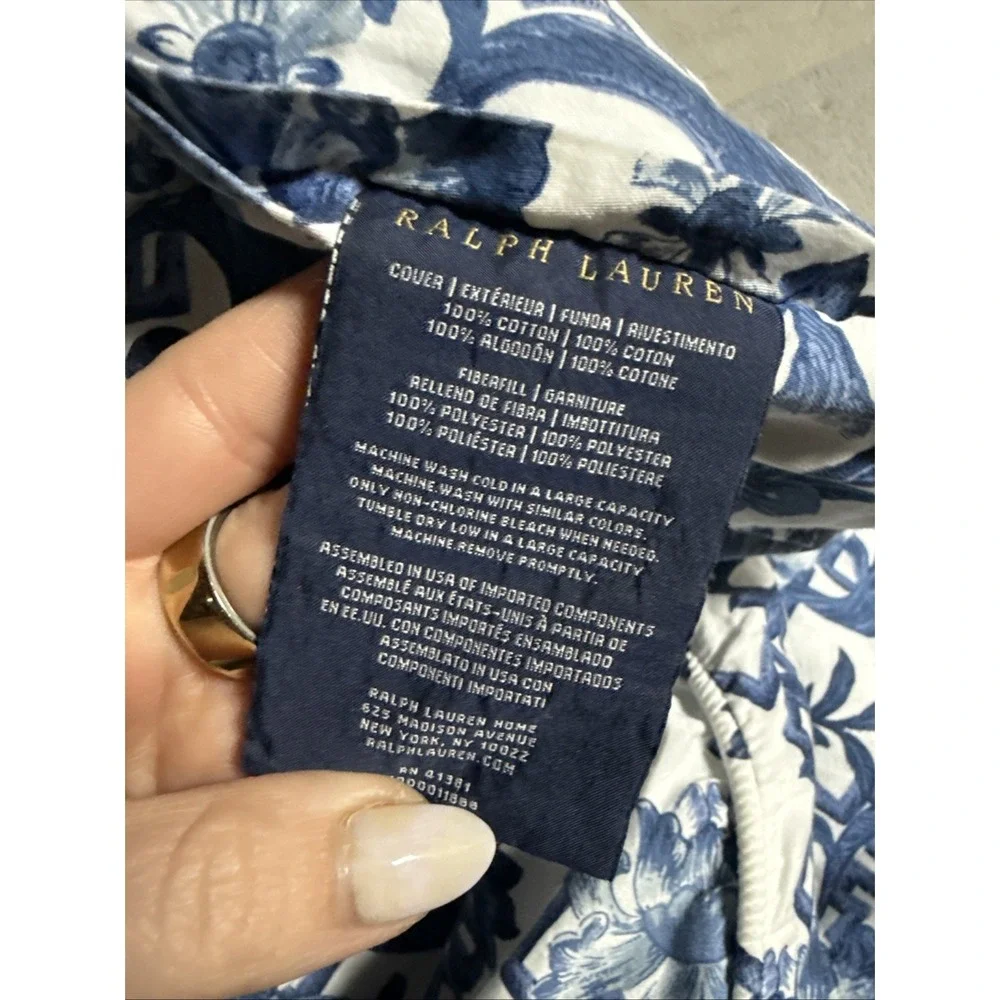 RALPH LAUREN Dorsey Porcelain Inspired Vibrant Blue FULL/ QUEEN COMFORTER 90x102